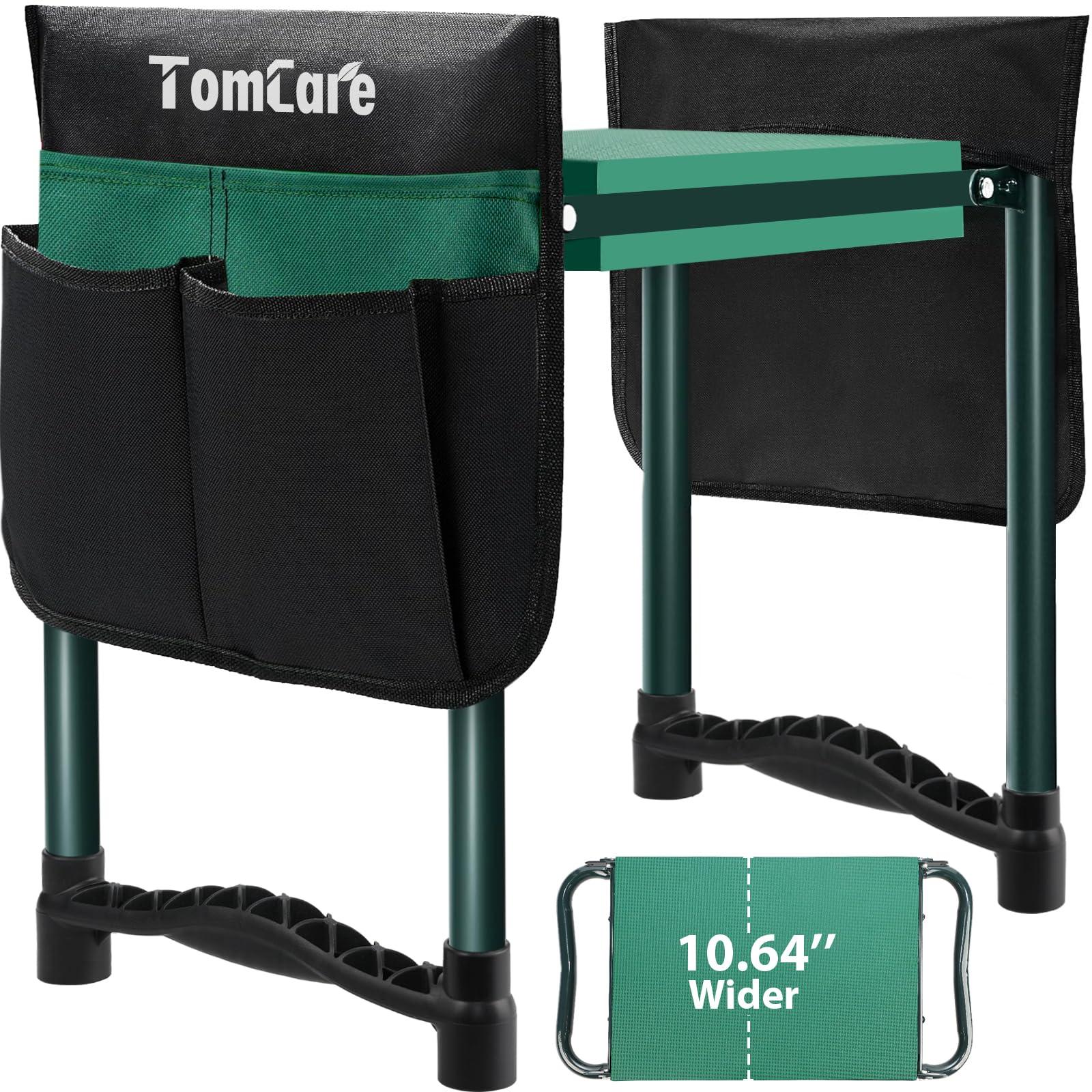TomCare Garden Kneeler Seat – Extra Wide Pad & Tool Pouches